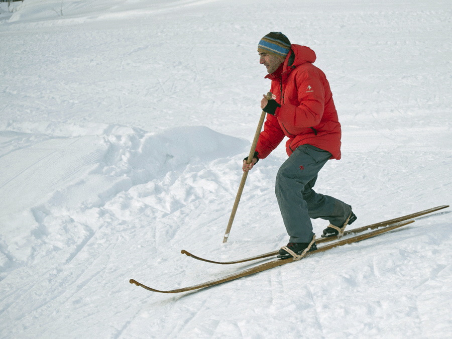 Test av gamle ski